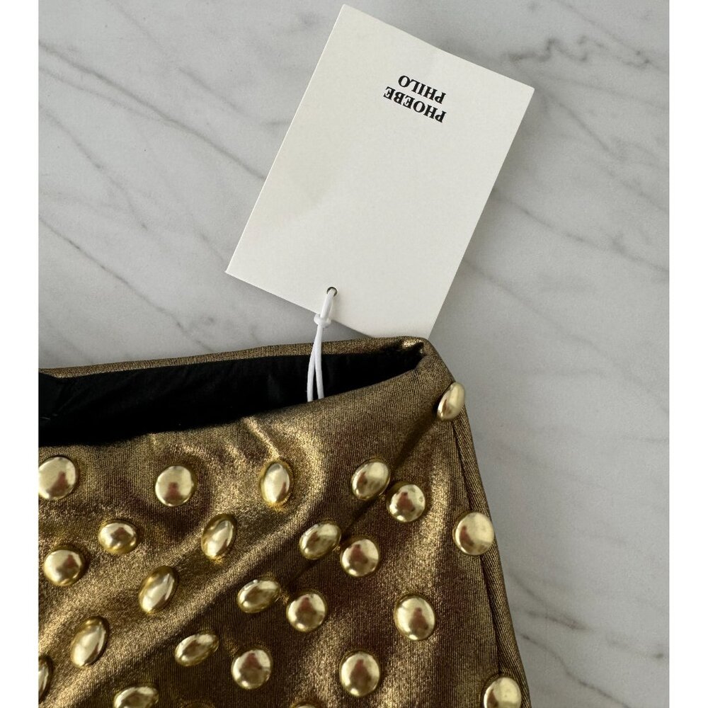 PHOEBE PHILO FIRST EDIT DROP 2 STUDDED BIKINI BOTTOMS HOT PANTS SM $1300 CELINE - Picture 4 of 6